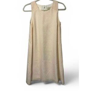 LOFT Sleeveless Shift Summer Dress Women's XS 18x33 Pastel Diamond Geometric‎